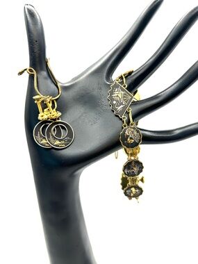 Amita Japan Damascene Bracelet & Earring Set